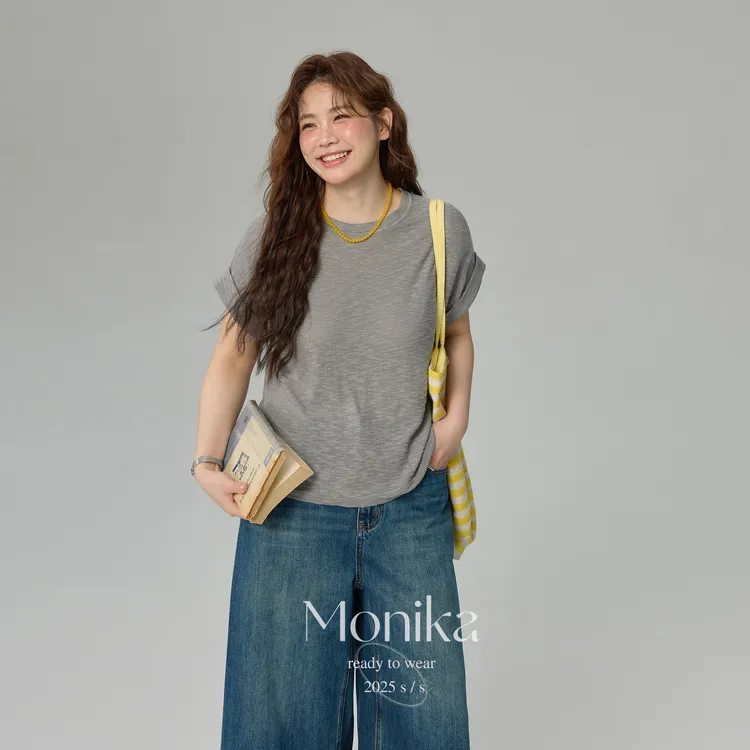 大码女装2025夏季新款短袖T恤胖mm显瘦百搭圆领针织正肩上衣15548