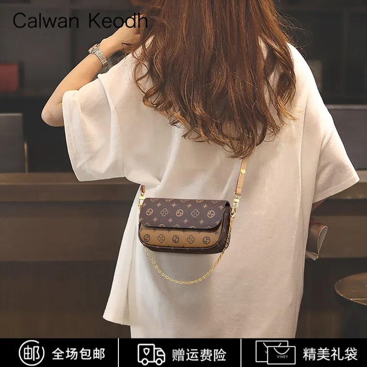 Calwan Keodh通勤包包女爆款时尚复古斜挎包生日礼物送女友送老婆