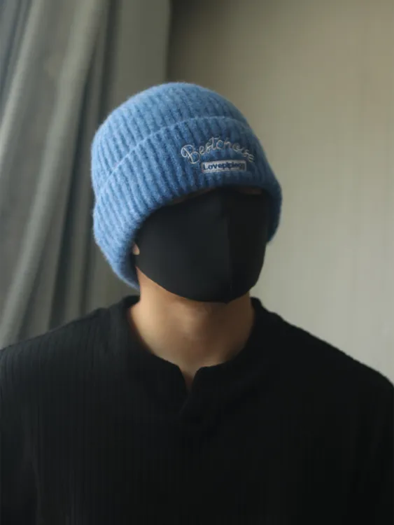 ins新款潮牌字母刺绣毛线帽女秋冬保暖护耳韩版时尚百搭针织帽男