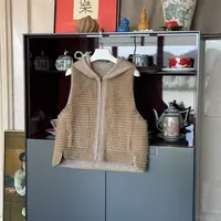 MYL 2025秋冬新品水貂帕斯条皮草马夹连帽拉链休闲两面穿休闲上衣