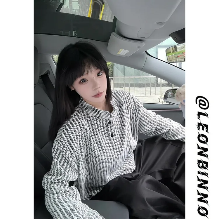 鱼骨纹亨利领卫衣男秋冬季新款潮牌美式重磅松弛感长袖T恤打底衫