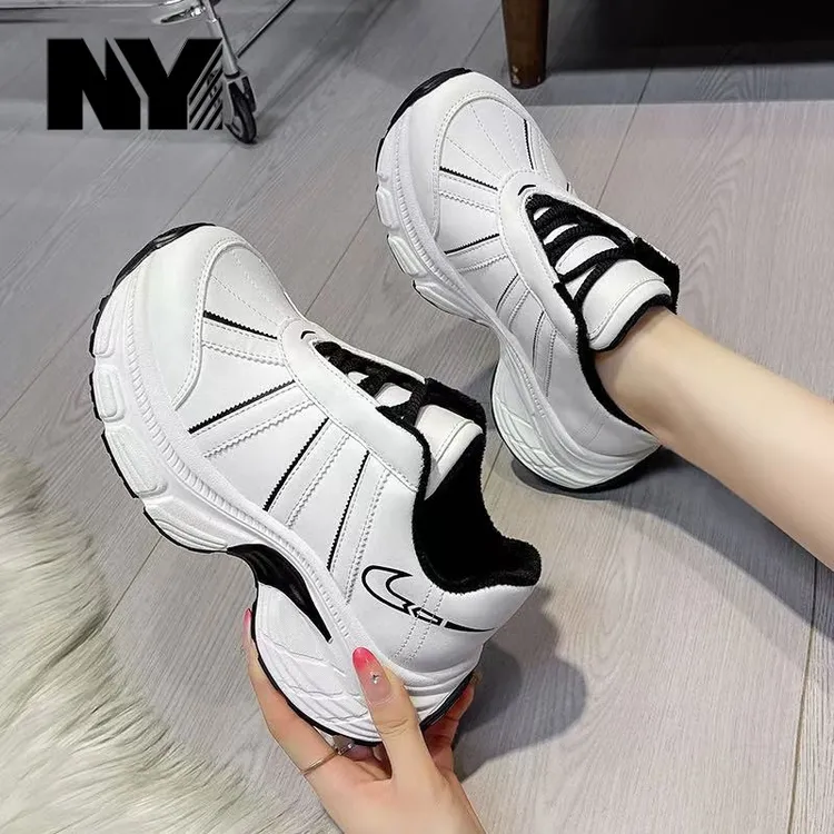NY欧货爆款老爹鞋女2025秋冬新款厚底增高7cm运动休闲鞋轻便百搭