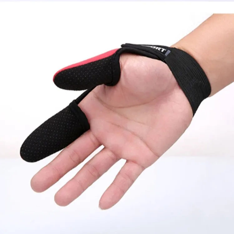 防割刺路亚弹弓防射鱼防滑手套指专用勒手指保护套钓鱼拇指两捏镖