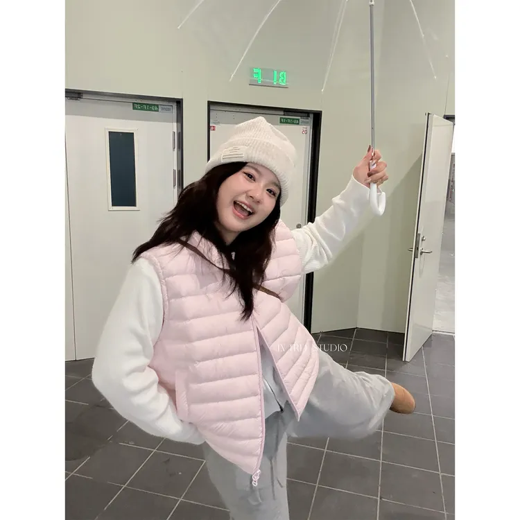 InTree张桶桶【保暖拍档】秋冬百搭小立领简约排骨羽绒服ST811