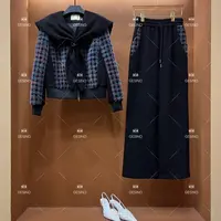 秋季设计师轻奢小香风英伦小众法式两件套碎花套装QD-2025232