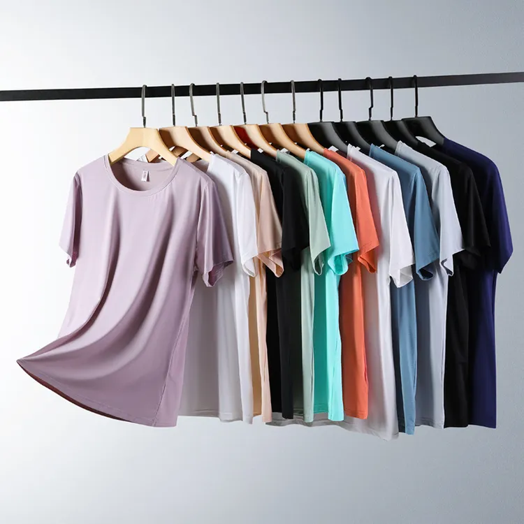 2024新款夏季短袖T恤凉感速干衣冰丝锦纶冰感透气户外情侣短袖t恤