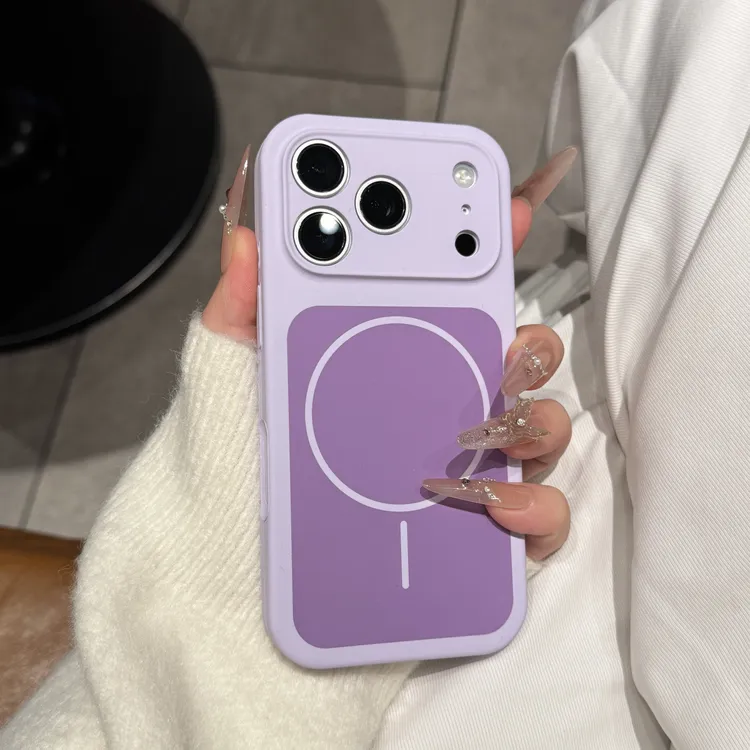 新款撞色液态硅胶磁吸适用苹果17ProMax手机壳iPhone16磁吸15全包