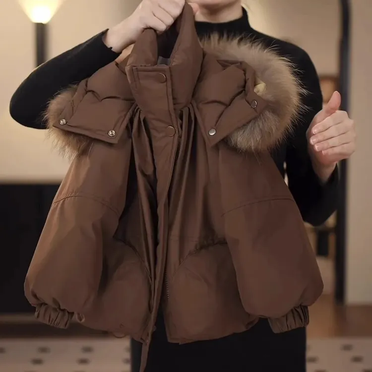 2024新款儿童男童衣毛领服女童保暖外套洋气ins派克服冬季加厚