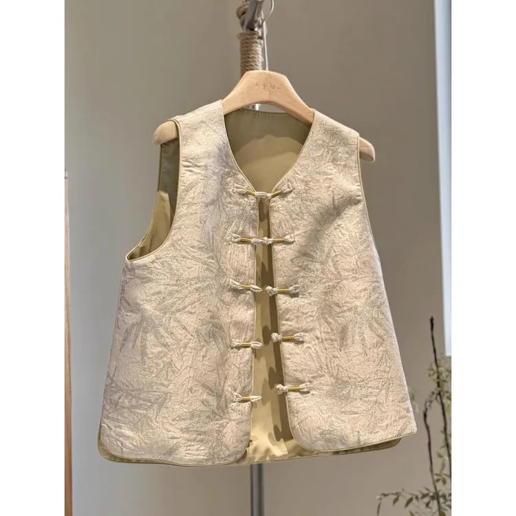 2025年秋季新中式马甲国风马甲高级感中老年马甲秋装秋薄时尚外穿