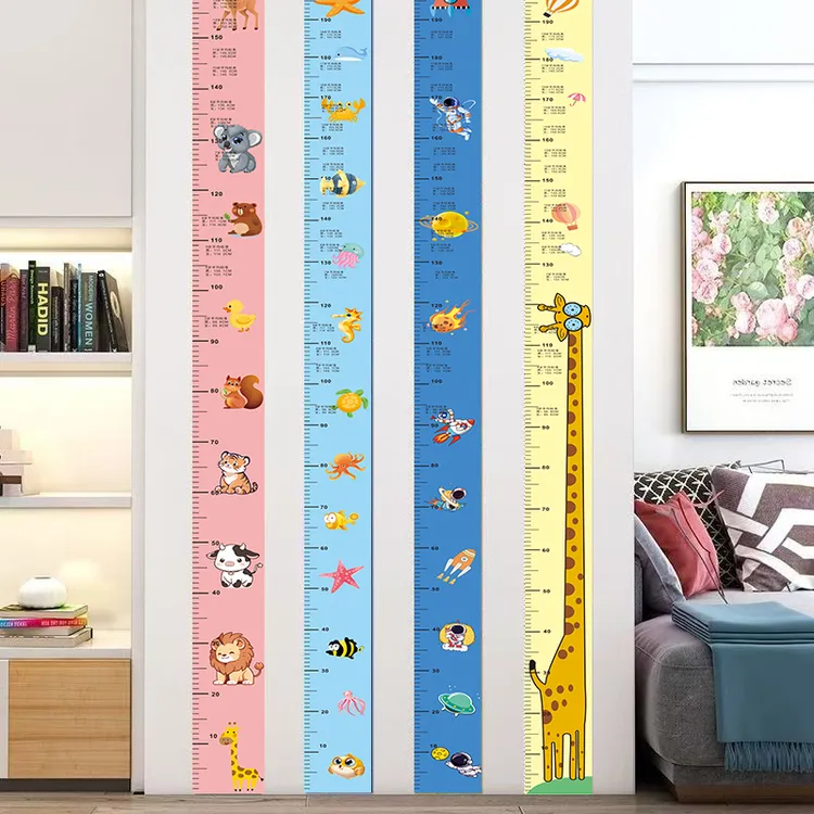 儿童身高测量墙贴宝宝身高贴墙面装饰身高贴纸不伤墙一整张身高尺