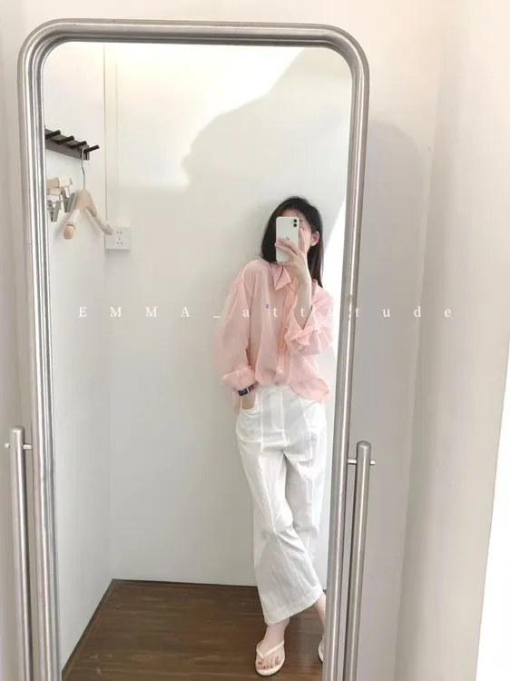 2025夏季新款韩系卡通刺绣薄款翻领长袖透气防晒外套女百搭休闲裤