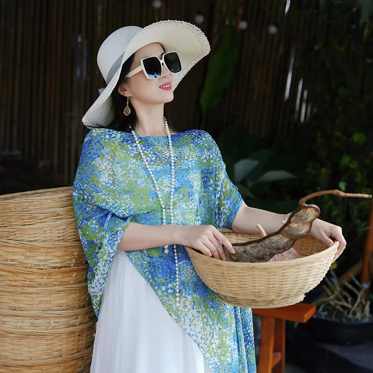 【Cocoa小苏】丝巾女泰国海滩新疆旅游穿搭拍照防晒披肩围巾