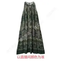 早秋-续吉麻衣25-1931【花底眠月】圆领印花百搭设计感无袖连衣裙