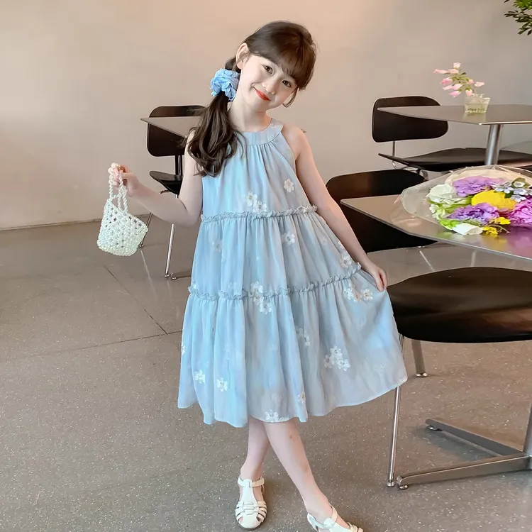 女童连衣裙夏装2025新款儿童吊带沙滩裙宝宝夏季洋气甜美公主裙子