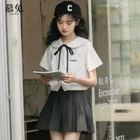 慕兔学院风jk制服白衬衫女装2025夏季新款俏皮活泼日杂感甜美上衣