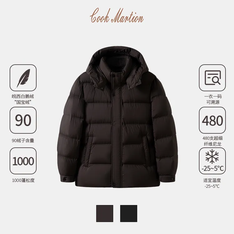 超细纤维850+蓬松度零压感鹅绒服98576