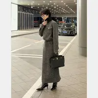 新年系列【生辉】绵羊毛珠片纱羊毛呢银灰翻领夹克限量年会款