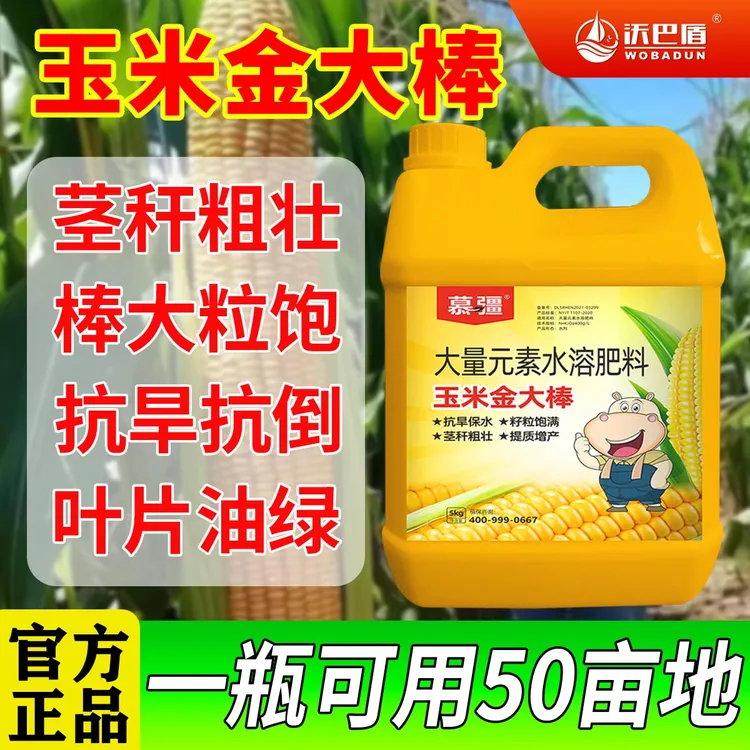 沃巴盾玉米金大棒苞米抗旱涝茎秆粗壮提质增产玉米专用叶面肥料顿