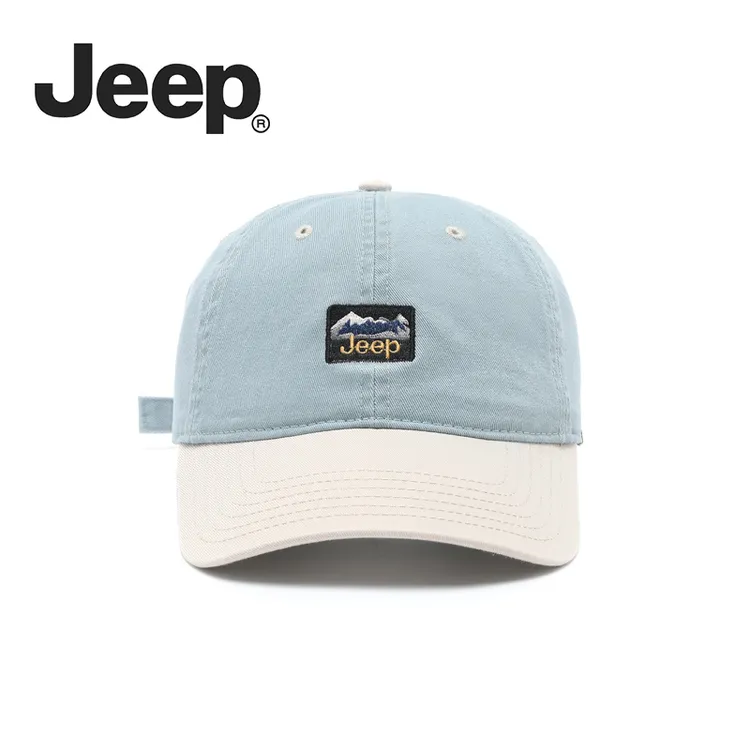 JEEP/吉普山峰个性拼色刺绣棒球帽户外潮流百搭遮阳鸭舌帽男女款