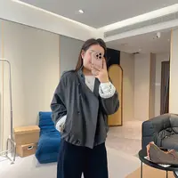 【欧加粒粒】秋季新款韩版时尚立领小个子宽松风衣外套 DV25090601