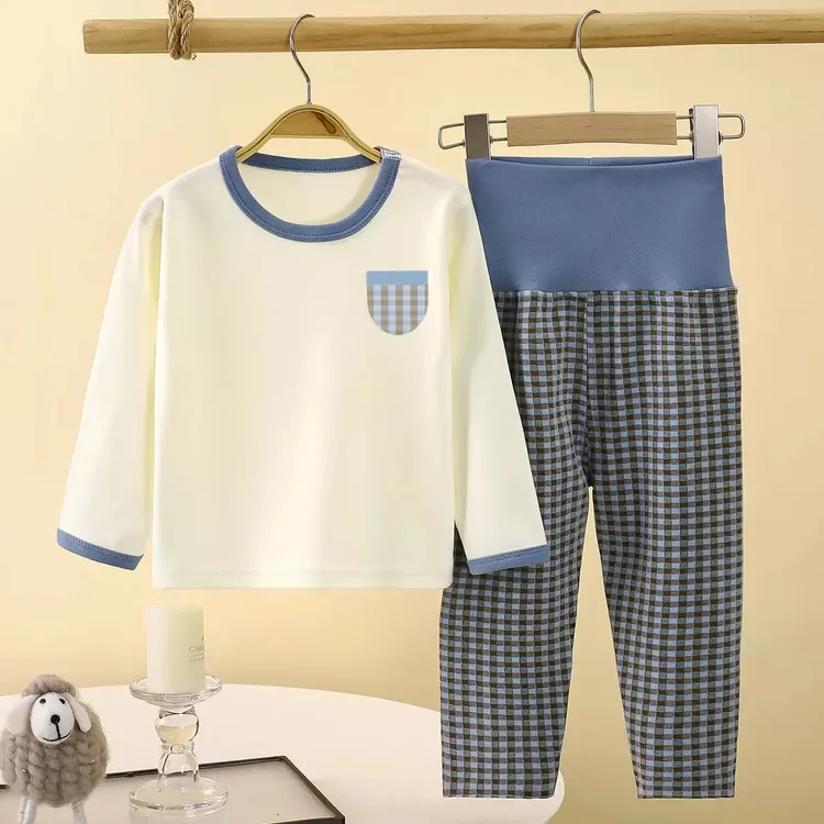 儿童秋冬季保暖卡通睡衣套装男童宝宝加绒加厚新款秋衣秋裤家居服