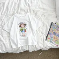 （现货）女童夏季卡通休闲短袖t恤薄款儿童可爱上衣KKYXW55187