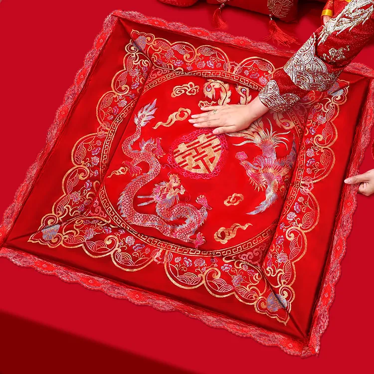 结婚坐福垫大号女方出嫁陪嫁物品婚床坐福被婚房布置装饰婚庆用品