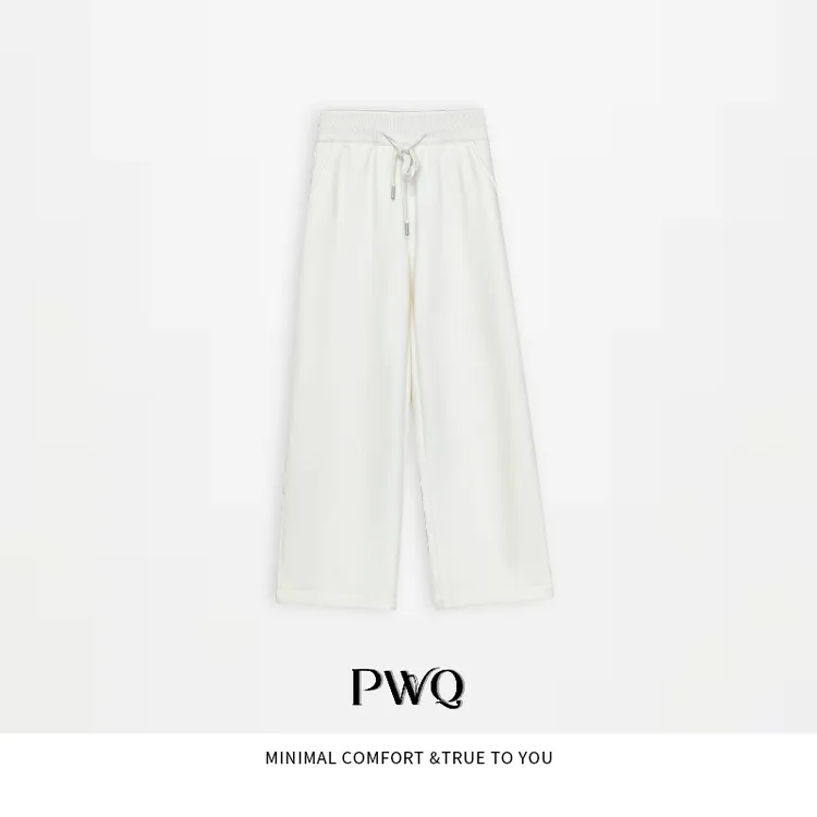 【糯米裤】休闲裤松紧腰抽绳直筒阔腿裤XLS-25121108-DK