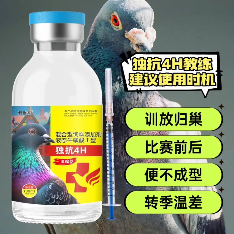 独抗4小时新城疫甩拉吐流感鸽痘轮状水绿便 鸽用品