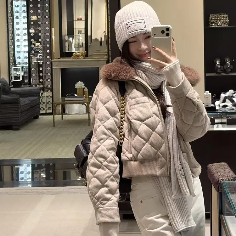  王嬛嬛MsLime25年新款 【羽楹】羊绒&羊毛面白鹅绒服HD2C0803