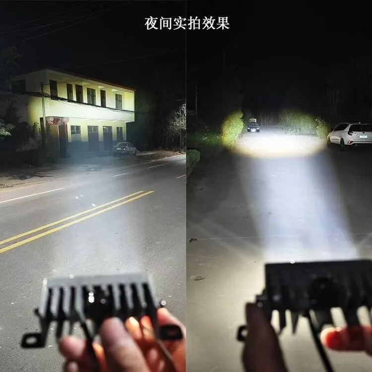 汽车led射灯12V24V远光炮激光大透镜超亮聚光货车越野车中网改装