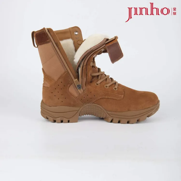 Jinho/金猴羊毛户外战术靴防寒登山徒步鞋爬雪山鞋防滑21式战靴