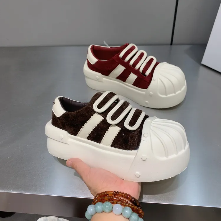 Q69韩版1958-2时尚百搭厚底5公分牛反绒皮小个子复古包头乐福鞋