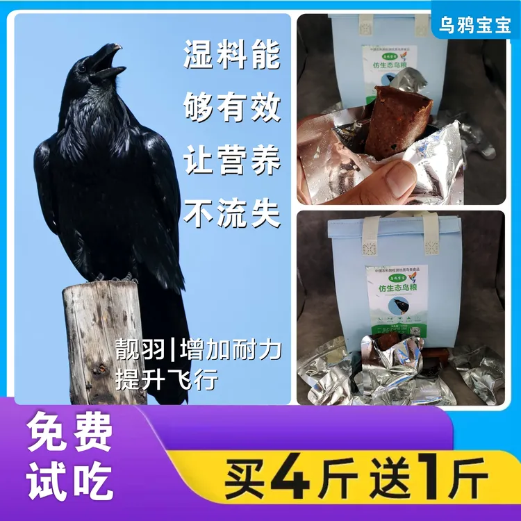 杂食性鸟用壮膘鸟粮湿粮渡鸦秃鼻乌鸦寒鸦红嘴山鸦白劲乌鸦鸟粮