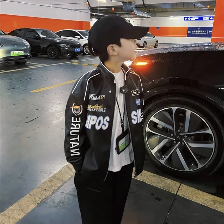 男童外套春季新款2025韩版棒球服外套男宝宝机车风皮衣时尚爆款潮