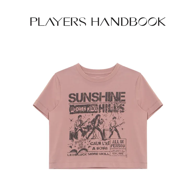 PH《摇滚至上》夏季美式街头乐队复古印花箱型时尚休闲短袖 PH5029