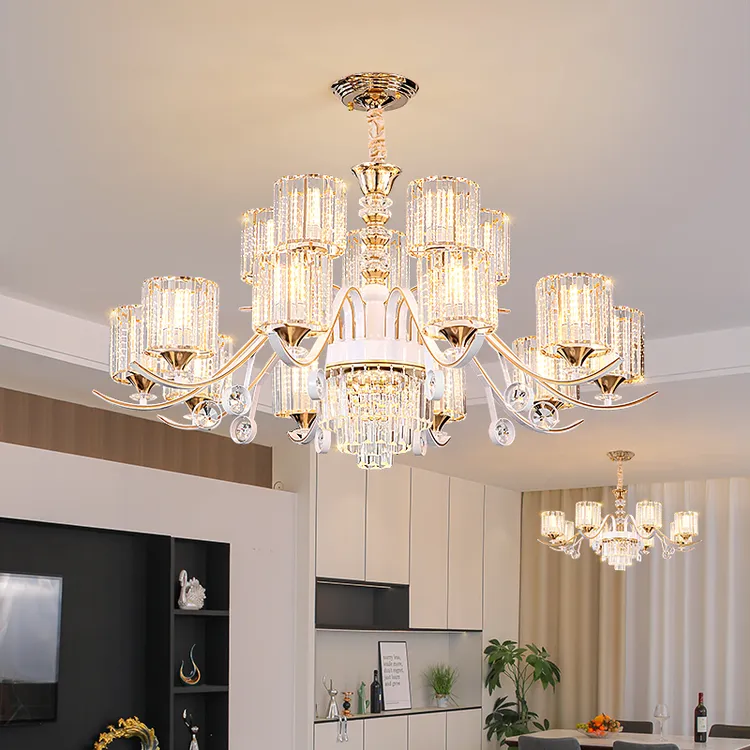 新款吊灯客厅灯现代简约大气主灯北欧轻奢水晶灯饭厅卧室高档灯具