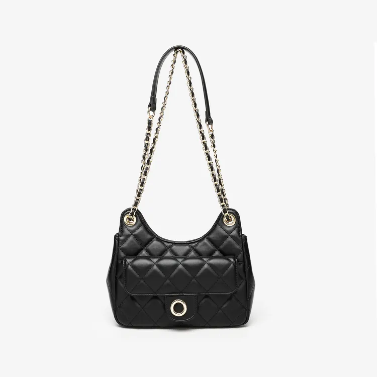 卡尔 蔻斯小香风菱格链条斜跨包CK25701A黑色