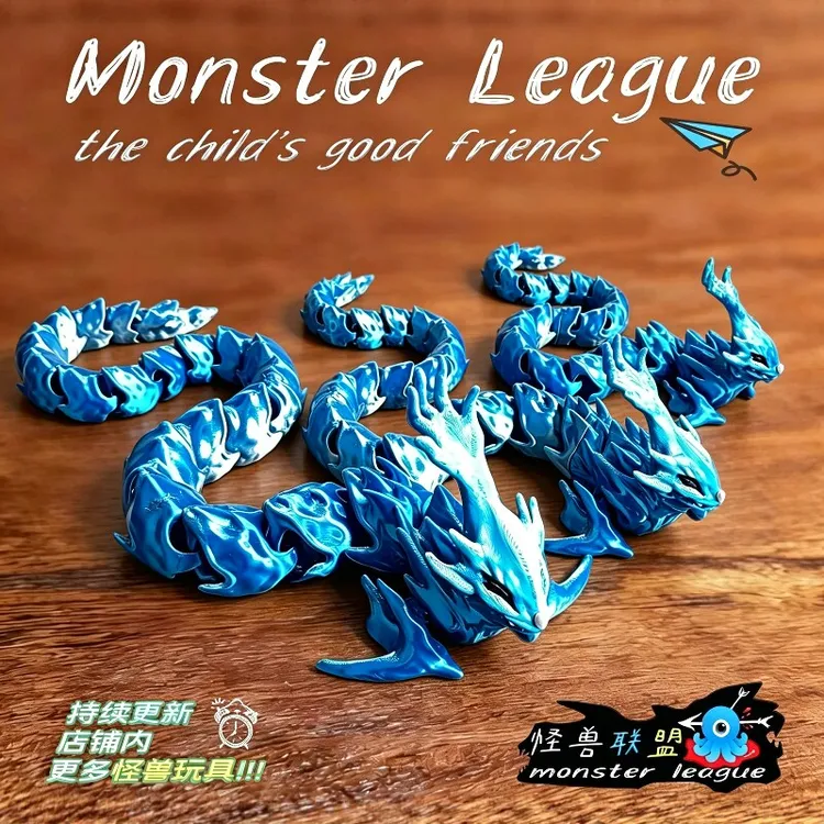 3D打印变异蓝魔王湖面伸手怪海怪关节可动死神幽灵利维坦深海迷航