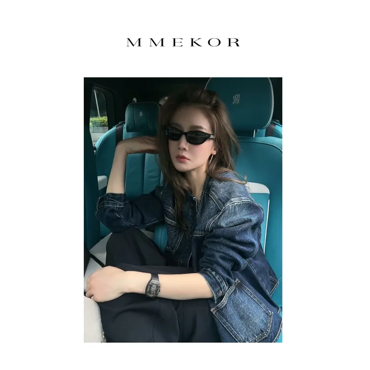 MMEKOR“马赛海港”外套 2025新款秋款普赛克丹宁时尚上衣 30167
