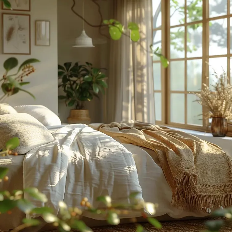 【兰亭序】特定琥珀蓝金色 棉麻提花四件套 东方美学高级感四件套