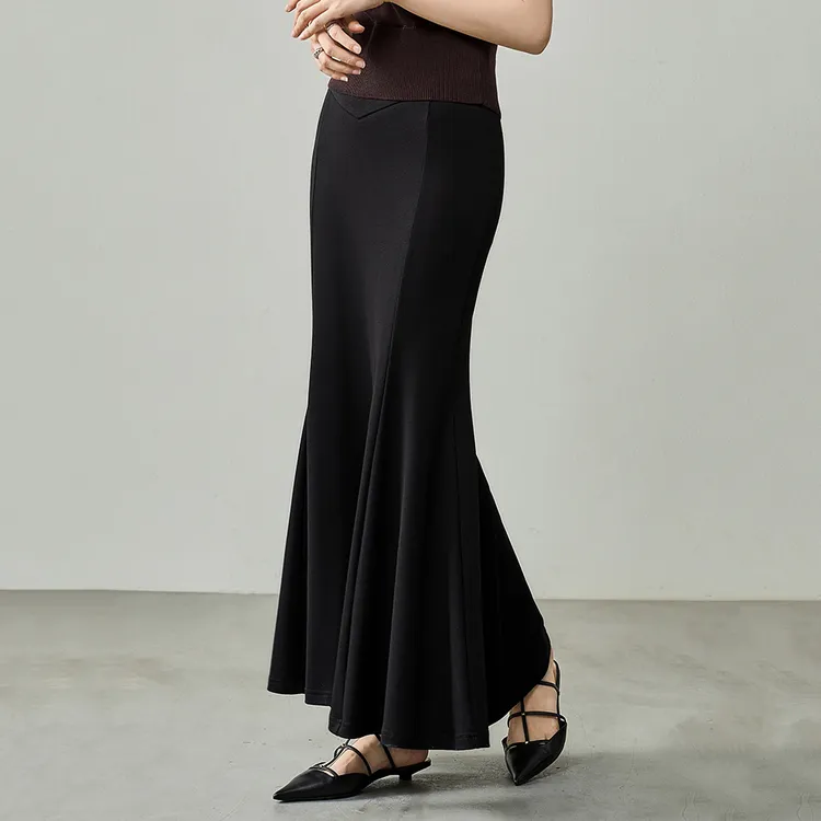 鱼尾裙半身裙大码秋冬百搭女士高腰包臀裙显瘦不规则气质长裙