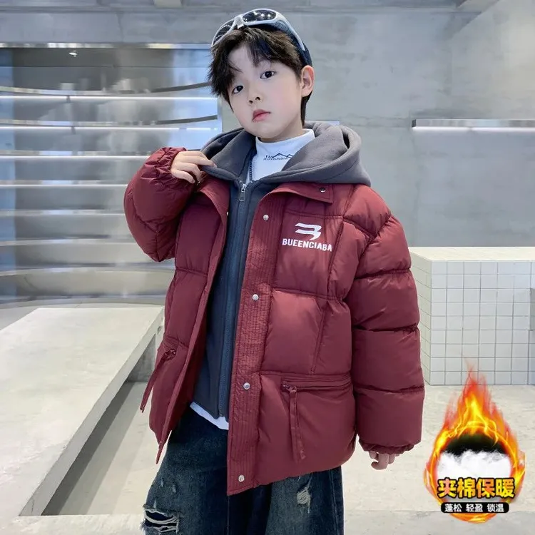 男童冬装加厚棉服外套2025新款中大童冬季男孩秋冬款棉袄洋气潮流