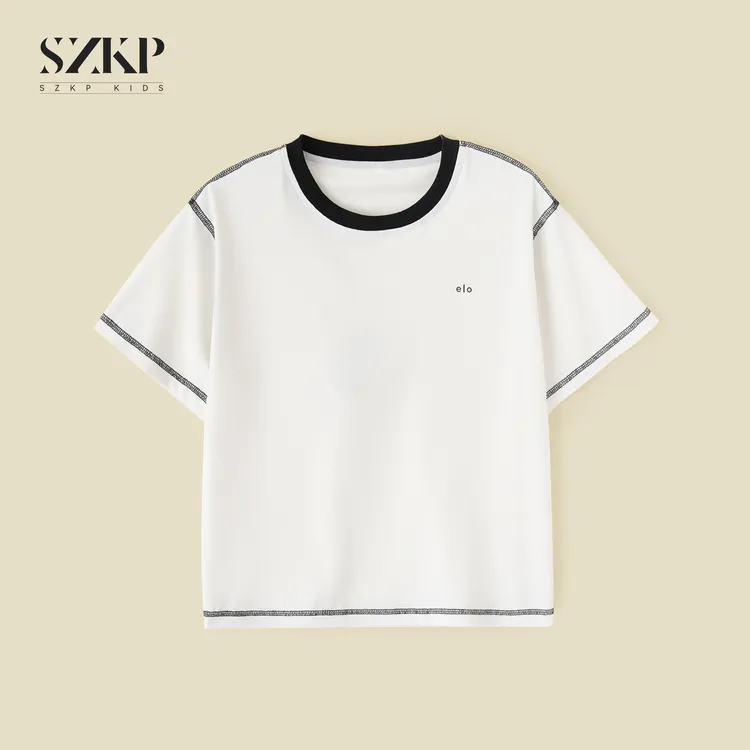 SZKP薄款透气速干t恤女童夏季新款儿童洋气潮款短袖HAYX551032