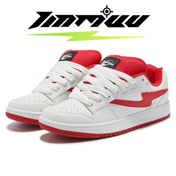 Tinmuu天牧明星同款时尚刺绣闪电狂潮增高面包小白板鞋子男秋冬款