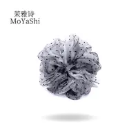 茉雅诗【甜甜圈】灰色波点韩系时尚显发量双层发圈MY538