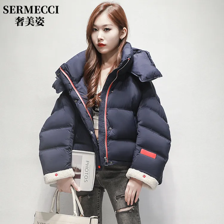 品牌设计感羽绒服女冬短款小个子时尚洋气欧洲站独特超好看面包服