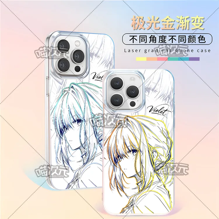 薇尔莉特适用于苹果华为vivo一加iPhone小米红米极光金手机壳