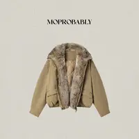 李予诺 90白鹅绒狐狸毛领简约百搭羽绒服L5468108