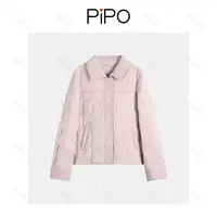 PIPO石墨烯鹅绒服翻领百搭短款时尚立领气质秋冬款羽绒服DD54Y502